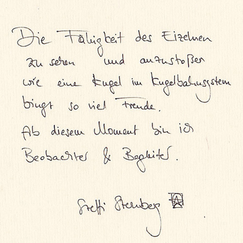 Steffi Sternberg Motto Handgeschrieben
